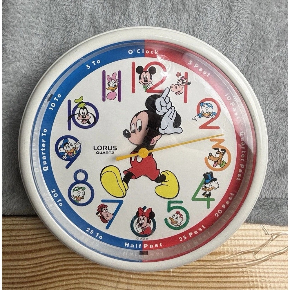Lorus Disney Mickey Mouse & Friends Learn To Tell The Time Clock Quartz W/ Fiaw